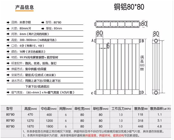 銅鋁復合散熱器